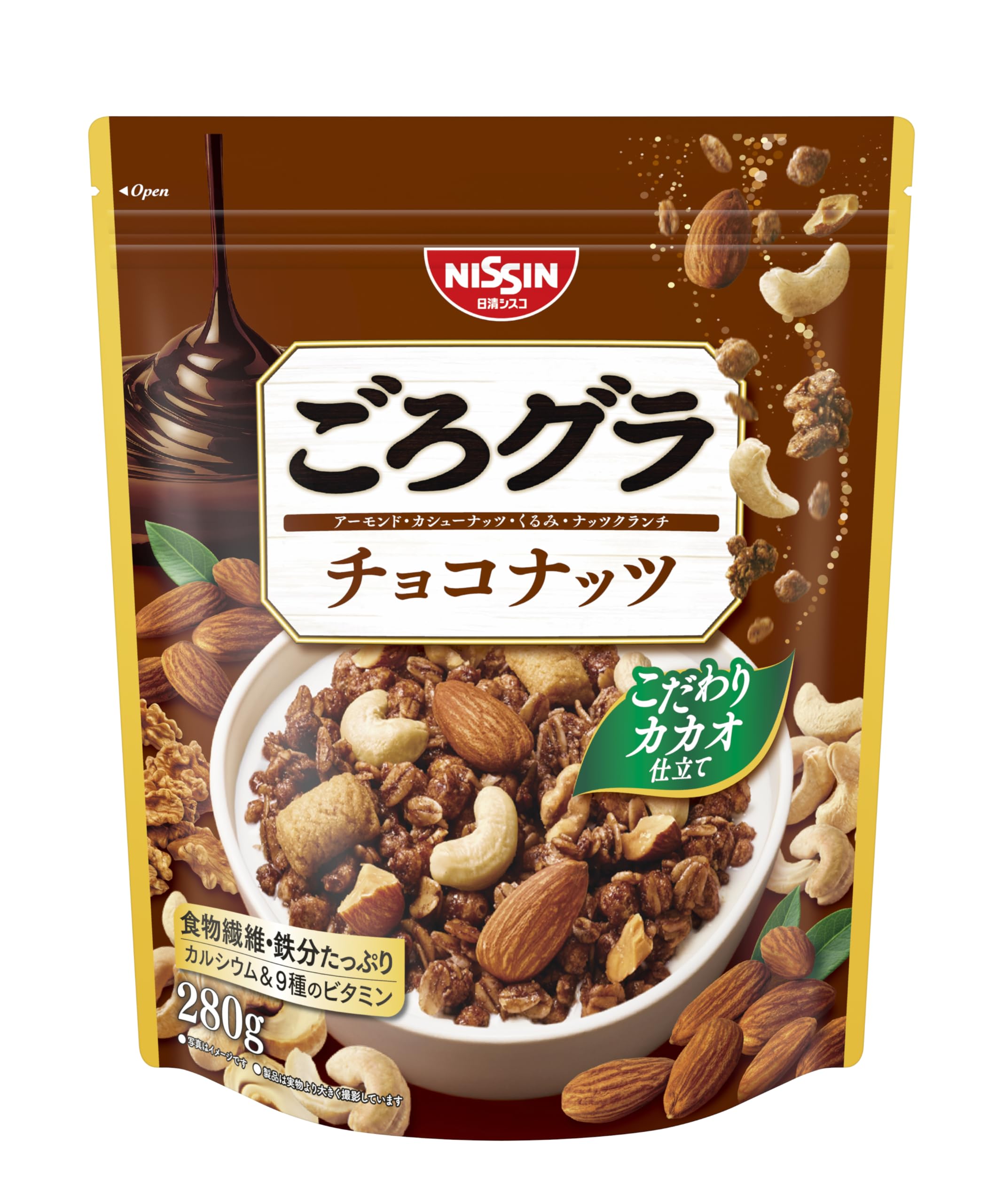 Amazon.co.jp: 日清シスコ ごろグラ チョコナッツ 280g×8袋 : 食品